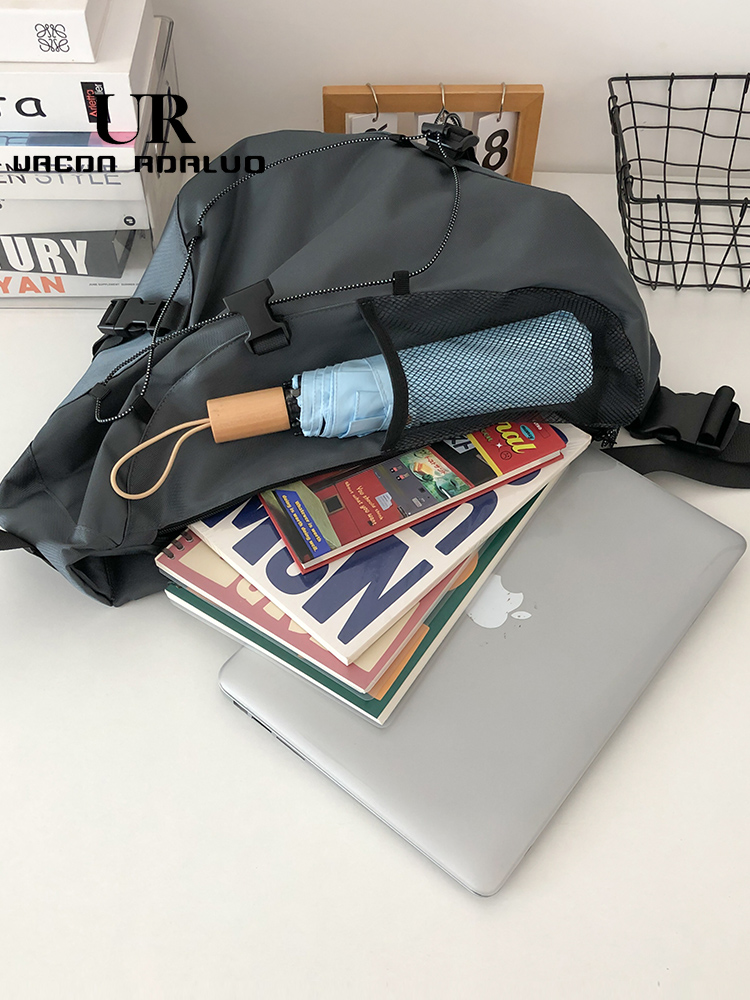 UR Nylon Crossbody Bag Women's Large Capaci Shoulder Bag for Class Casual Commuting Versatile Backpack Soft Polyester 