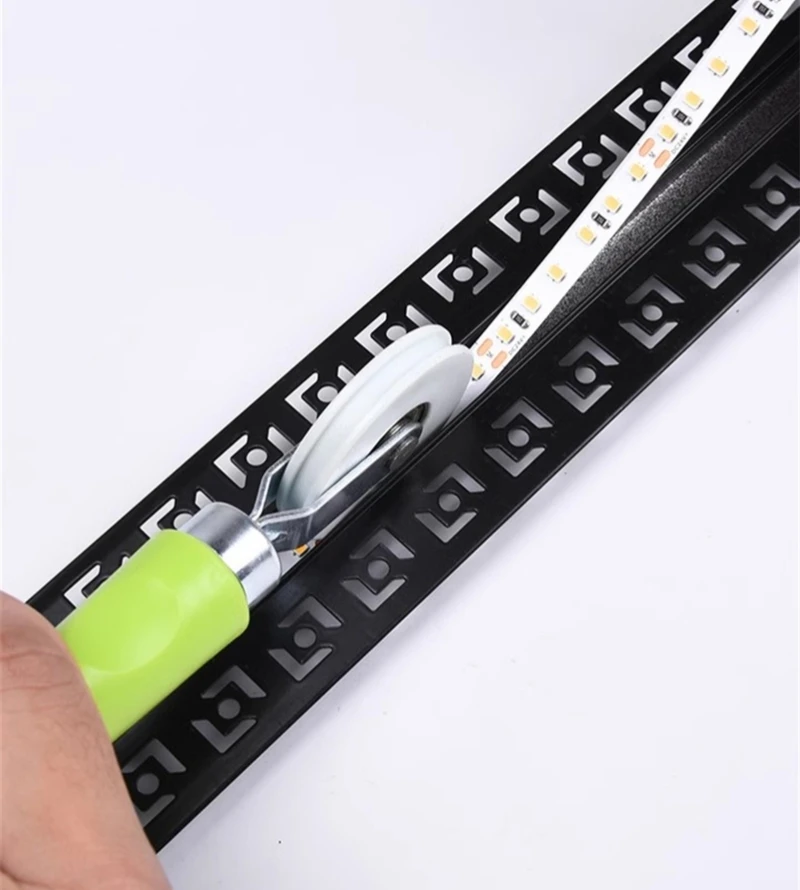Rullo con maniglia ruota in gomma 6-8mm Striscia LED Strumento di installazione Profilo in alluminio Nastro in silicone Fix Barra rigida Accessori per montaggio lampada