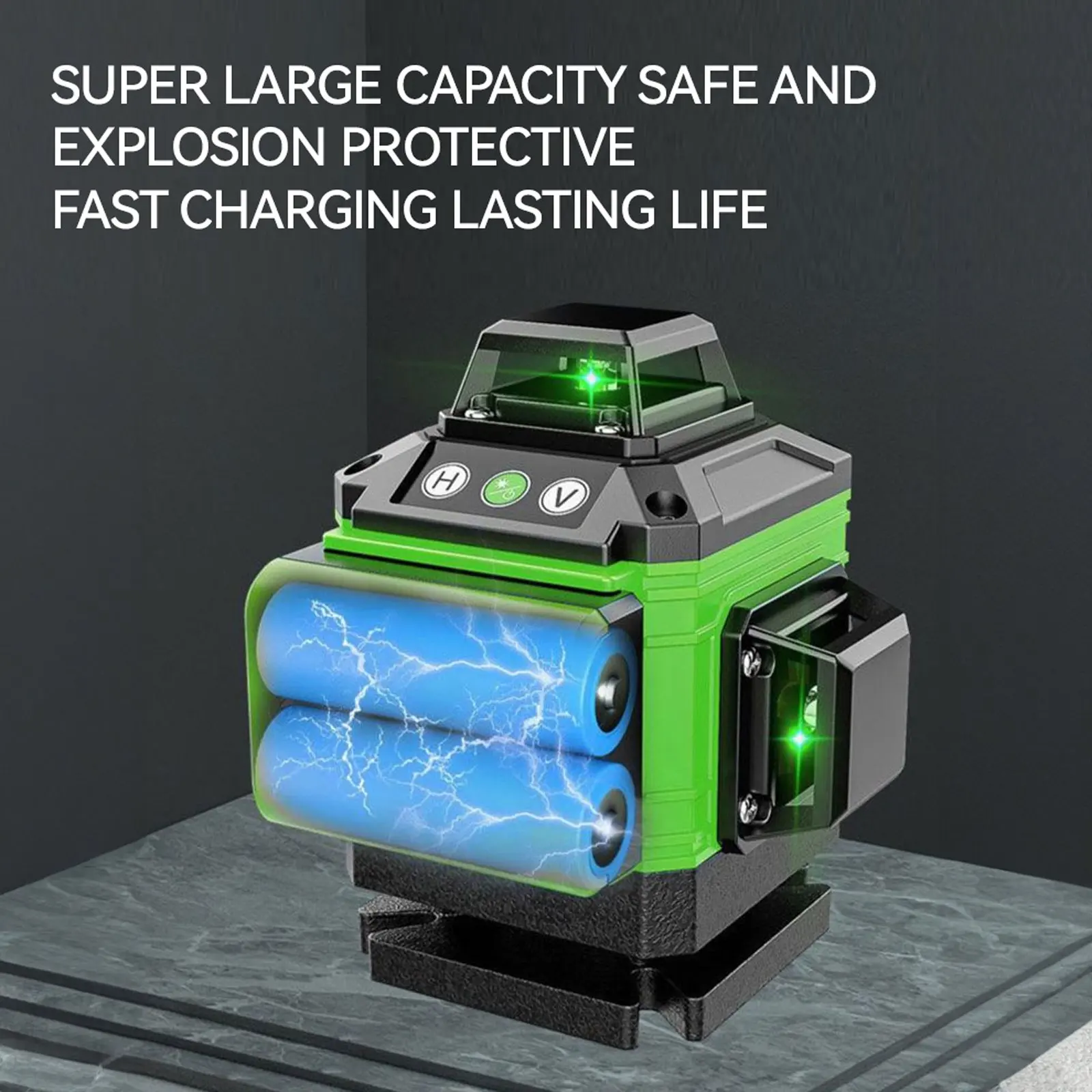 16/12 linee Livello laser 4D linea verde Autolivellante 360 Orizzontale e verticale Livello laser super potente Livello laser a raggio verde