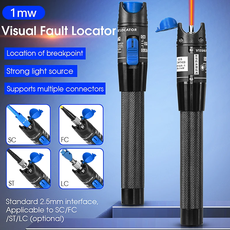 광 파워 미터(OPM -50 ~+26dBm)&시각 장애 탐지기(1/10/20/30/50mw VFL) FTTH 광섬유 케이블 테스터 도구 키트(옵션)