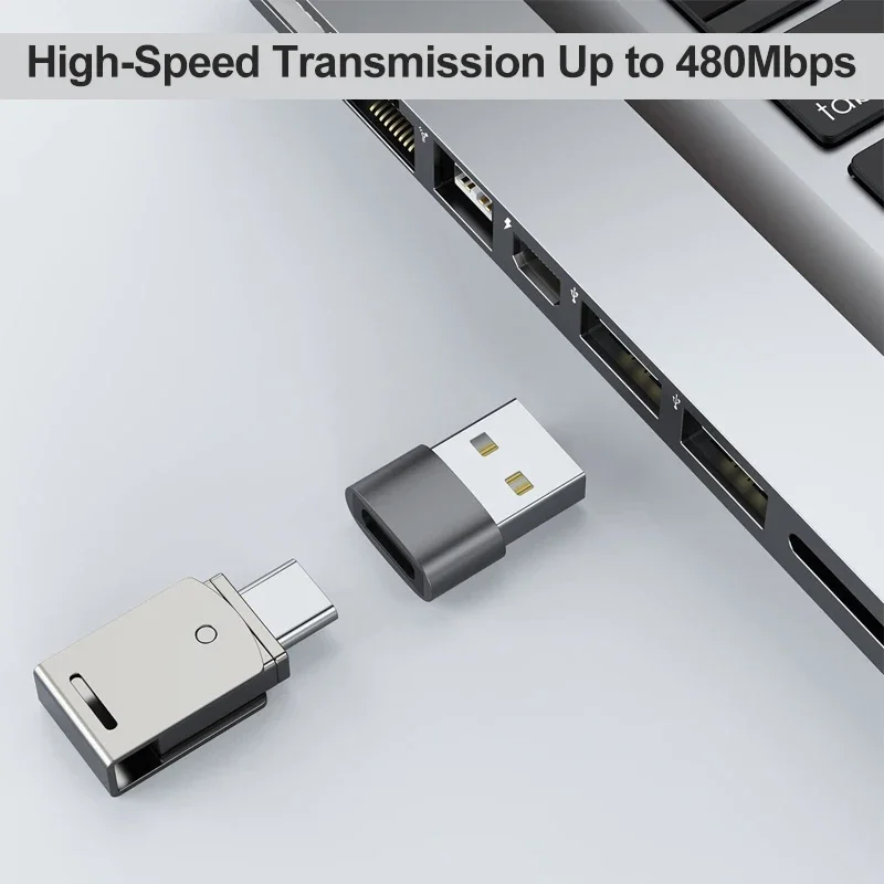 Adaptador usb para usb c para iphone 17 usb c fêmea para usb macho adaptador de carregador de carro tipo c conversor para apple 16 para samsung galaxy