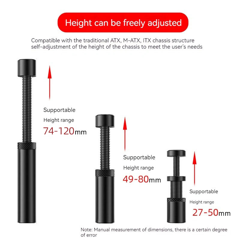 TEUCER VC-16 Graphics Card GPU Holder Vertical Telescopic Rotating Stand Magnetic PC Video Card Aluminum Alloy Support Bracket
