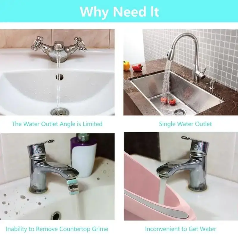 Neue Universal Rotation Extender Wasserhahn Belüfter Kunststoff Splash Filter Küche Wasserhahn Waschbecken Armaturen Bubbler Düse Roboter Arm