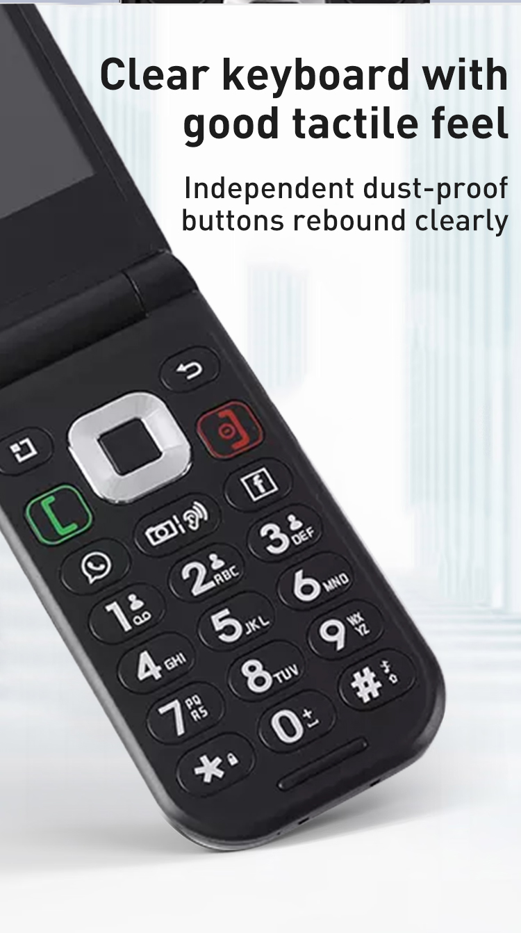 TIQ Q3 Flip Touch Screen Android 8 MTK6739 Google Play 2.8 Inch 3GB 32GB Mobile Phone