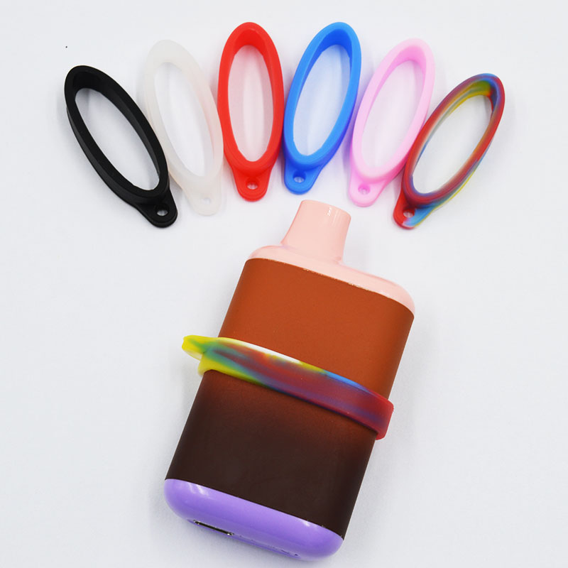 2PCS 40mm Silicone Ring Lanyard Band With Hole For Box Mechanical Rod Accessories Rope Hanging Loop Keychain Rubber Decoration