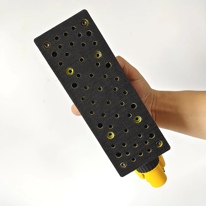 Bandeja pneumática de moedor seco, 70x198mm, adequada para cabeça de moagem mirka, máquina de lixa, chassi, sucção de poeira, disco de moagem quadrado