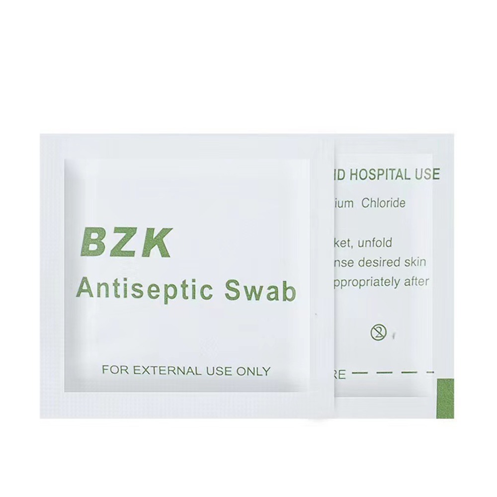 100 шт. BZK салфетки без запаха хлорид бензоальтониума антисептический очищающий тампон индивидуальный пакет для очистки кожи