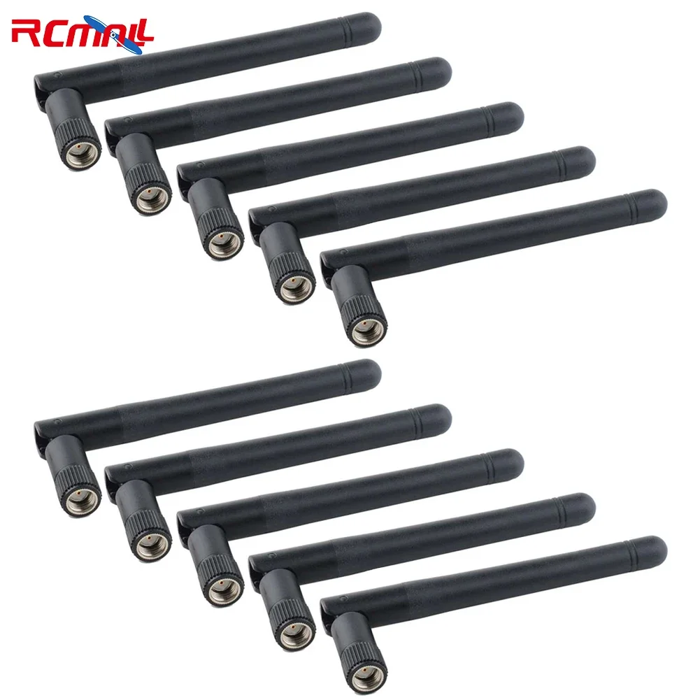 10 Uds 2,4G 5,8G antena de doble banda 3DBi 11CM SMA macho/RP-SMA macho para enrutador BT tarjeta de Internet monitoreo de seguridad inteligente para el hogar