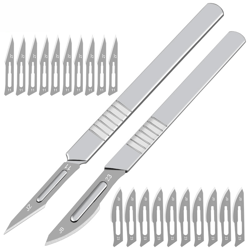 Chirurgisch Medisch Oefenen Snijden Beeldhouwen Repareren Tool Geen 11 23 DIY Koolstofstaal Carving Metalen Scalpel Mes Handvat Messen