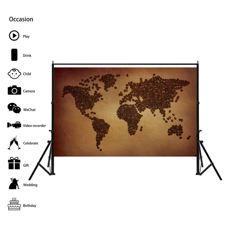 90X60Cm Retro Bản Đồ Thế Giới Áp Phích Và Hình In Canvas Tranh Nghệ Thuật Treo Tường Hình Dán Tường Bảng Xếp Hạng Trang Trí Nhà Văn Phòng giảng Dạy Vật Dụng