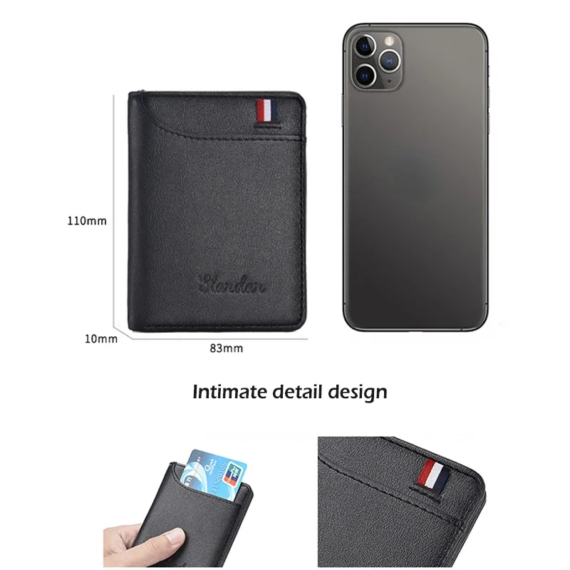 1PC ใหม่ Super Slim Soft กระเป๋าสตางค์ PU หนังมินิบัตรเครดิตกระเป๋าสตางค์กระเป๋าสตางค์ผู้ถือบัตรกระเป๋าสตางค์ผู้ชายบางขนาดเล็กสั้นกระเป๋าสตางค์ผิว