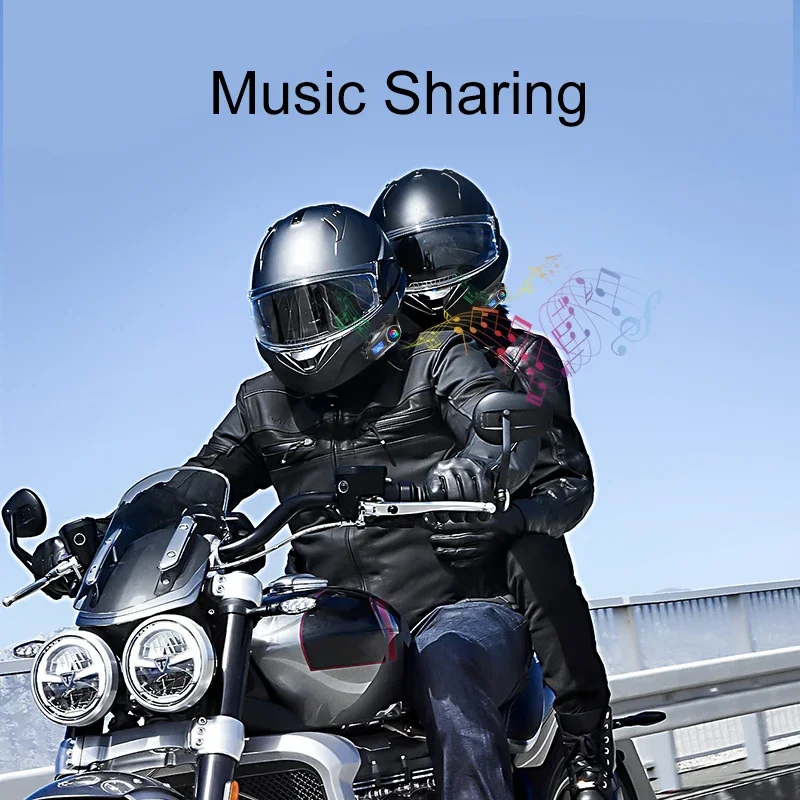 1/2 pçs Q58-Max capacete da motocicleta interfone fone de ouvido bluetooth display lcd interfone multi-cena música mista compartilhar com lanterna