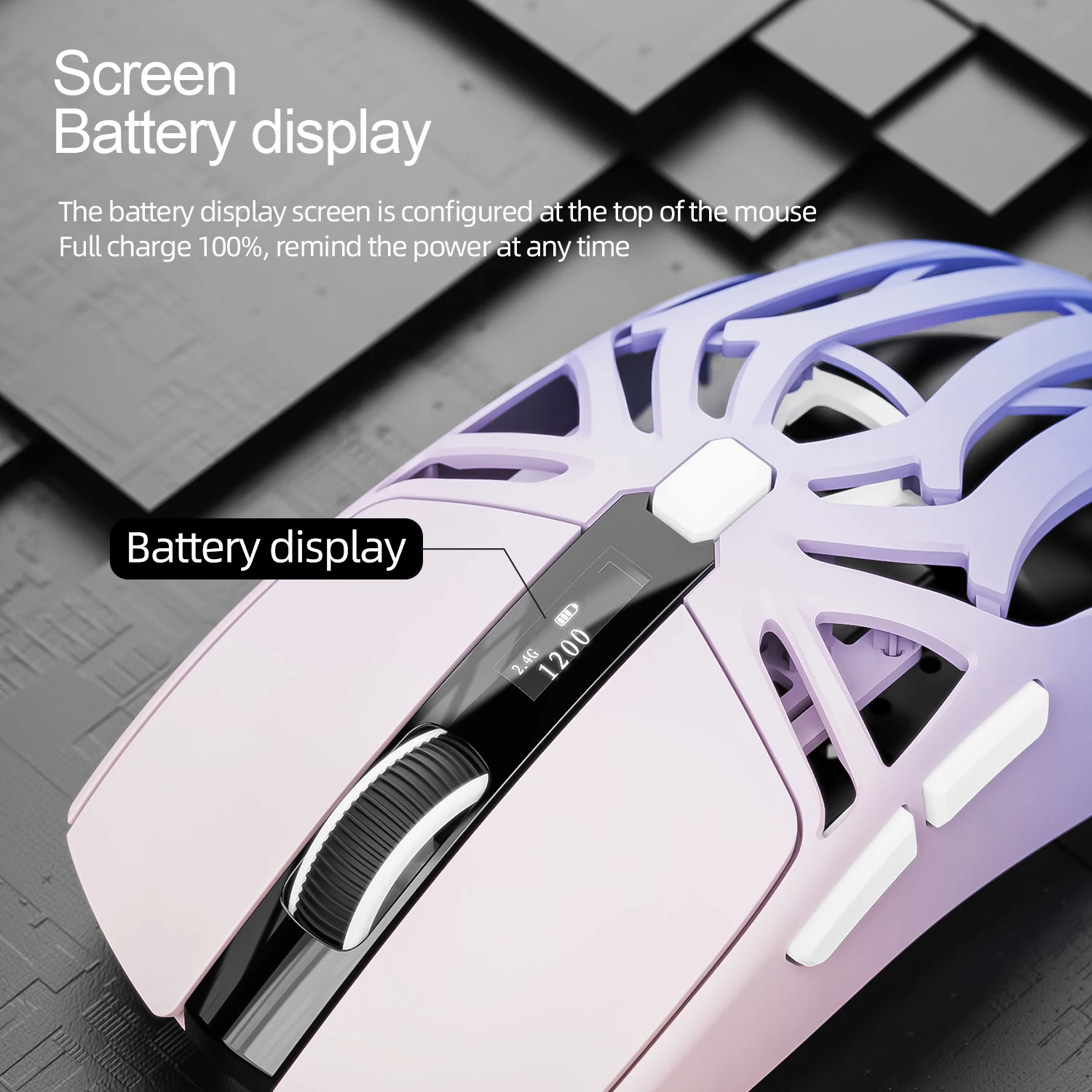 Souris Bluetooth SMAILWOLF RS8 1000Hz, 10000dpi, connexion à trois modes, souris de jeu macro légère pour ordinateur portable