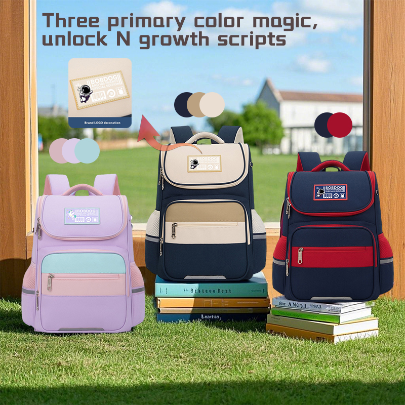 Babu Bean School Bag for Primary School Students 123-6 Boys and Girls Foreign Style Backpack Lightweight Lightweight Backpack