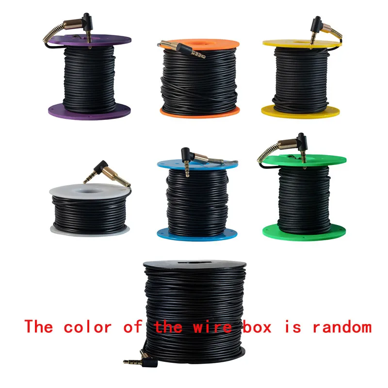 Cable de cámara submarina, cable de cámara de imagen subacuática de 4 núcleos, cabezal de auriculares de 50M, accesorios de pesca para sala de buceo