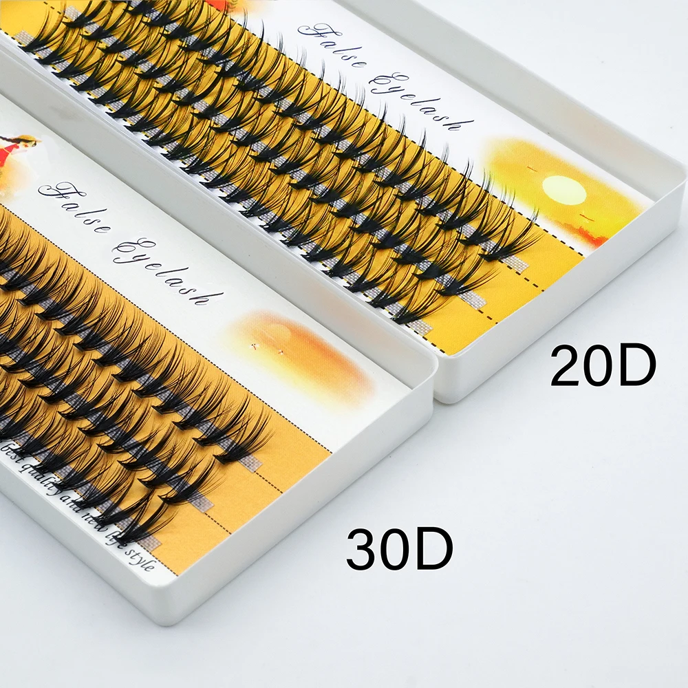 20D/30D Mink Eyelashes 1 Box/60 Bundles Natural Eyelash extension 3D Russia Individual Eyelash Cluster Makeup Tools Lashes Cilia