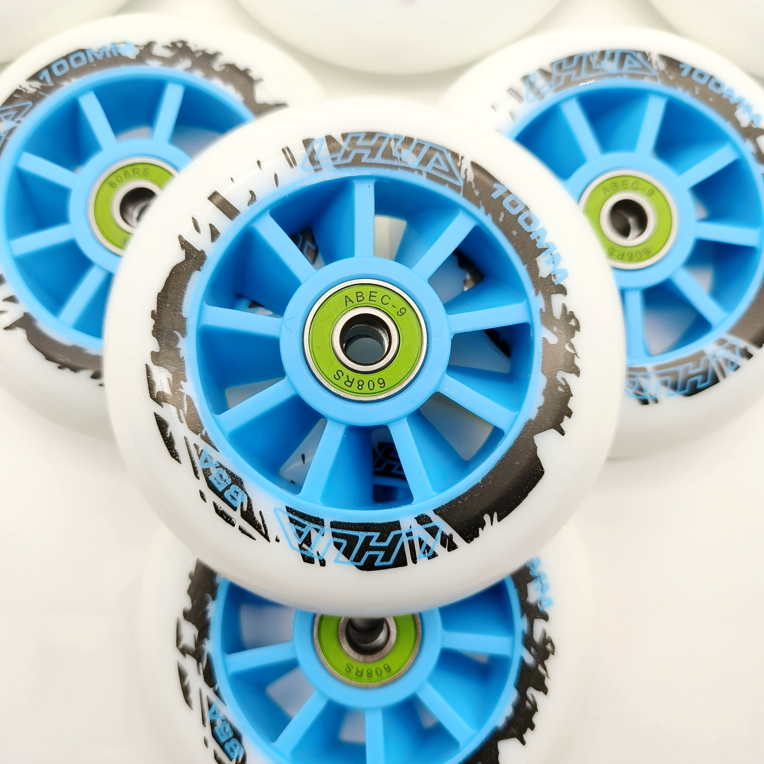 Roda de velocidade roda de skate em linha patins 90mm 100mm 110mm 85A roda de velocidade branca