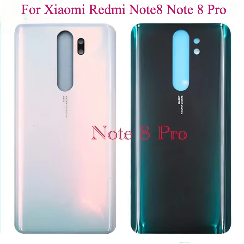 Neue Für Xiaomi Redmi Hinweis 8 Hinweis 8 Pro Batterie Zurück Abdeckung 3D Glas Panel Für Redmi Hinweis 8 hinten Tür Gehäuse Fall Klebstoff Ersetzen