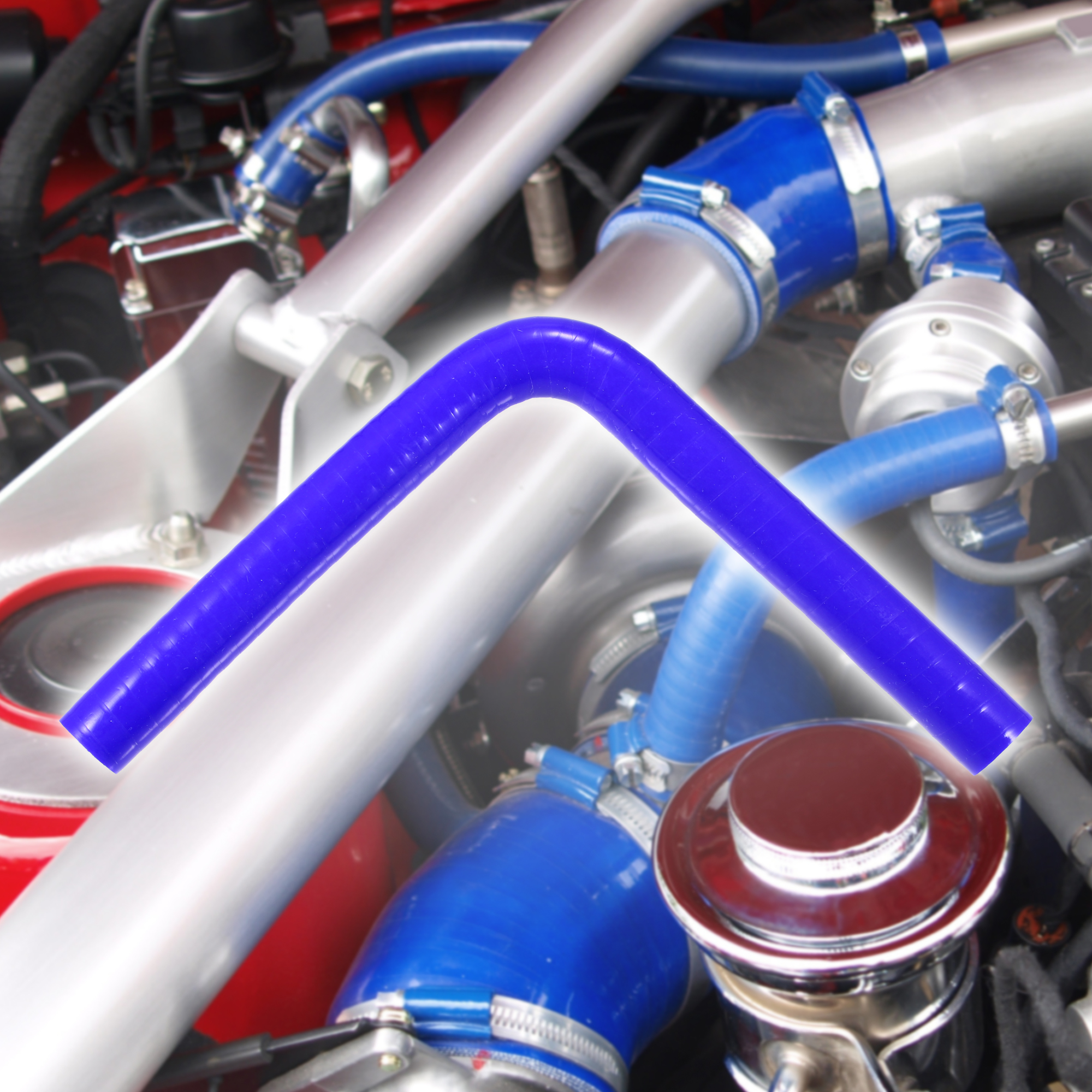 UXCELL 90 度 9.5/11/13/16/19/22/25/28/32/35/40/45/48/54 ミリメートルエルボシリコンホースカプラーインタークーラーチューブ 150*150 ミリメートルブルー