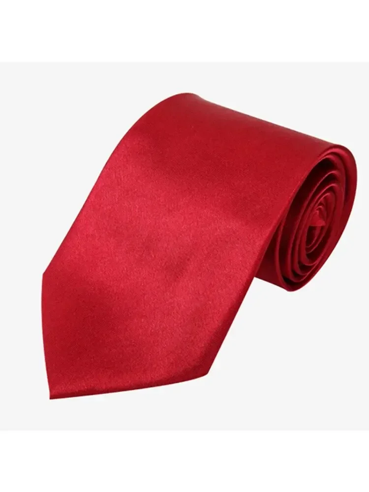 Corbata sencilla Formal para hombre y accesorios, cuello falso, negocios de boda, color sólido, material de poliéster Multicolor simple y2k