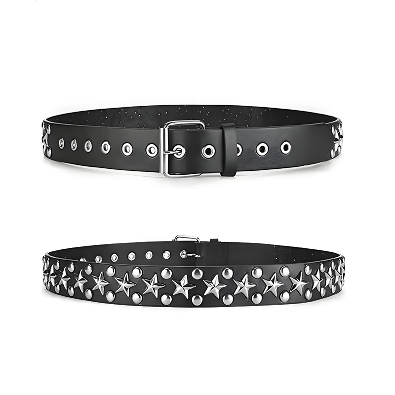 Ladies' Grunge Punk Pin Buckle Personality Studded Enduro Belt For Jeans Hipster, Suitable For Daily Use LYD002