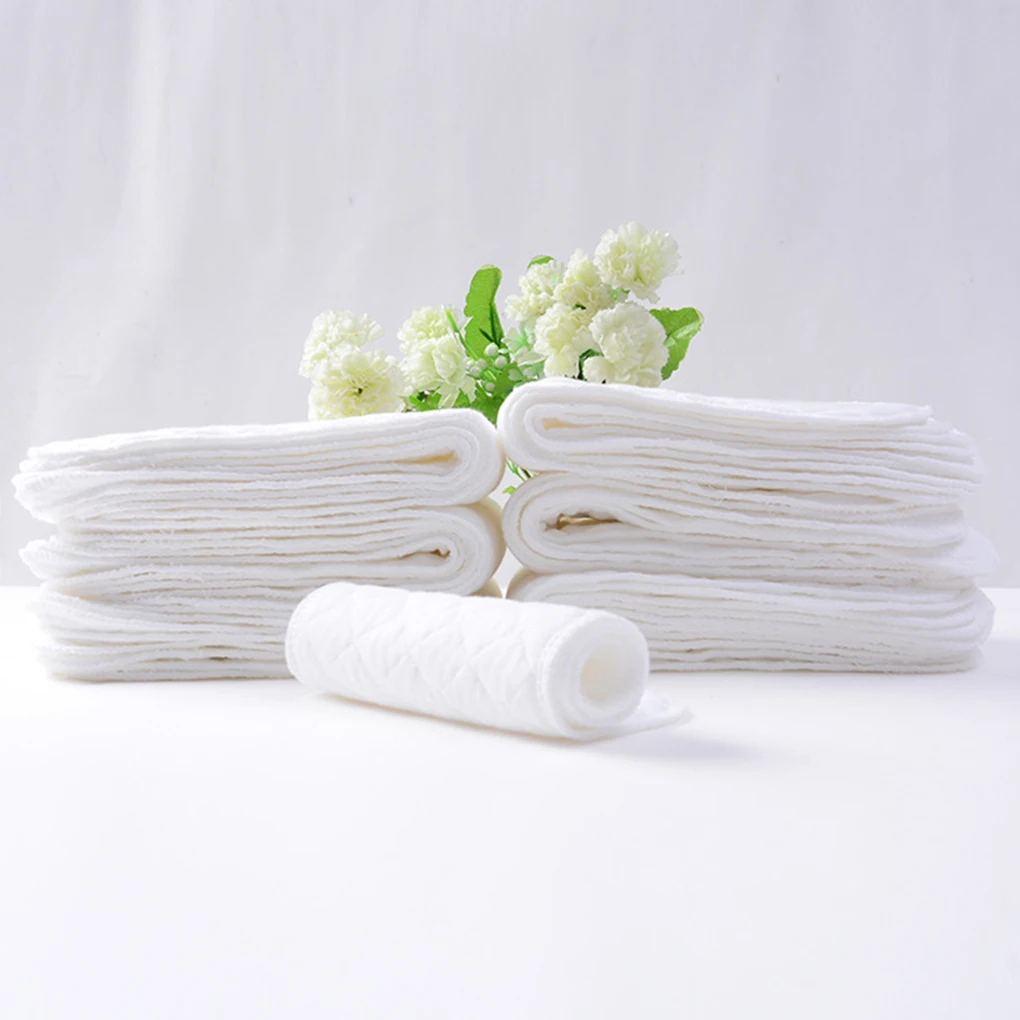 Fraldas de algodão laváveis e reutilizáveis para crianças, Baby Diaper Pad, Folding Changing Pads, Acessórios para crianças, 10pcs