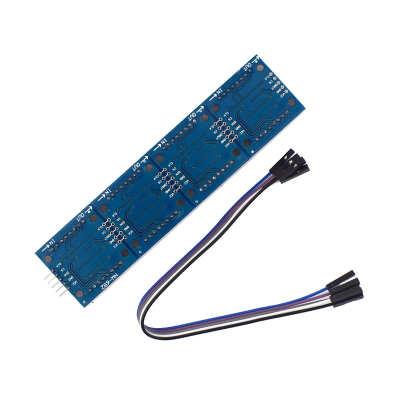 MAX7219 Dot Matrix Module 32x8 4 in 1 LED Display Modules Drive with 5Pin Wires for Arduino Raspberry Pi