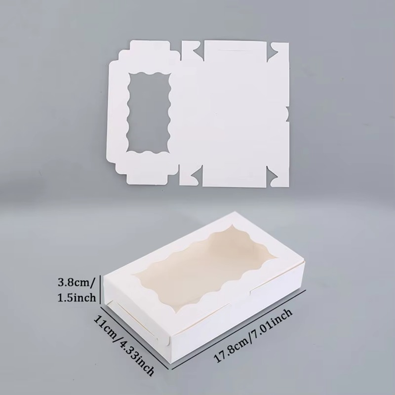 10pcs Cake Boxes With Window Bakery Boxes Pastry Boxes For Cake Pastries Chocolates Cupcakes Birthday Wedding Valentine's Day