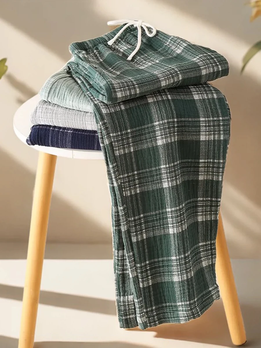Pajama Pants Men's Summer Trousers Thin Loose Large Size Spring and Autumn Casual Home Pants Men Can Wear Outside