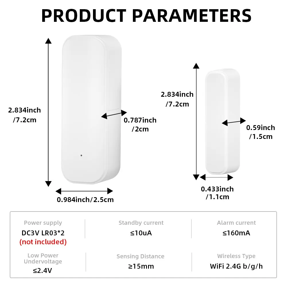 Onenuo tuya wifi tür sensor fenster eintritts sensor sicherheit einbruch tür sensor alexa google