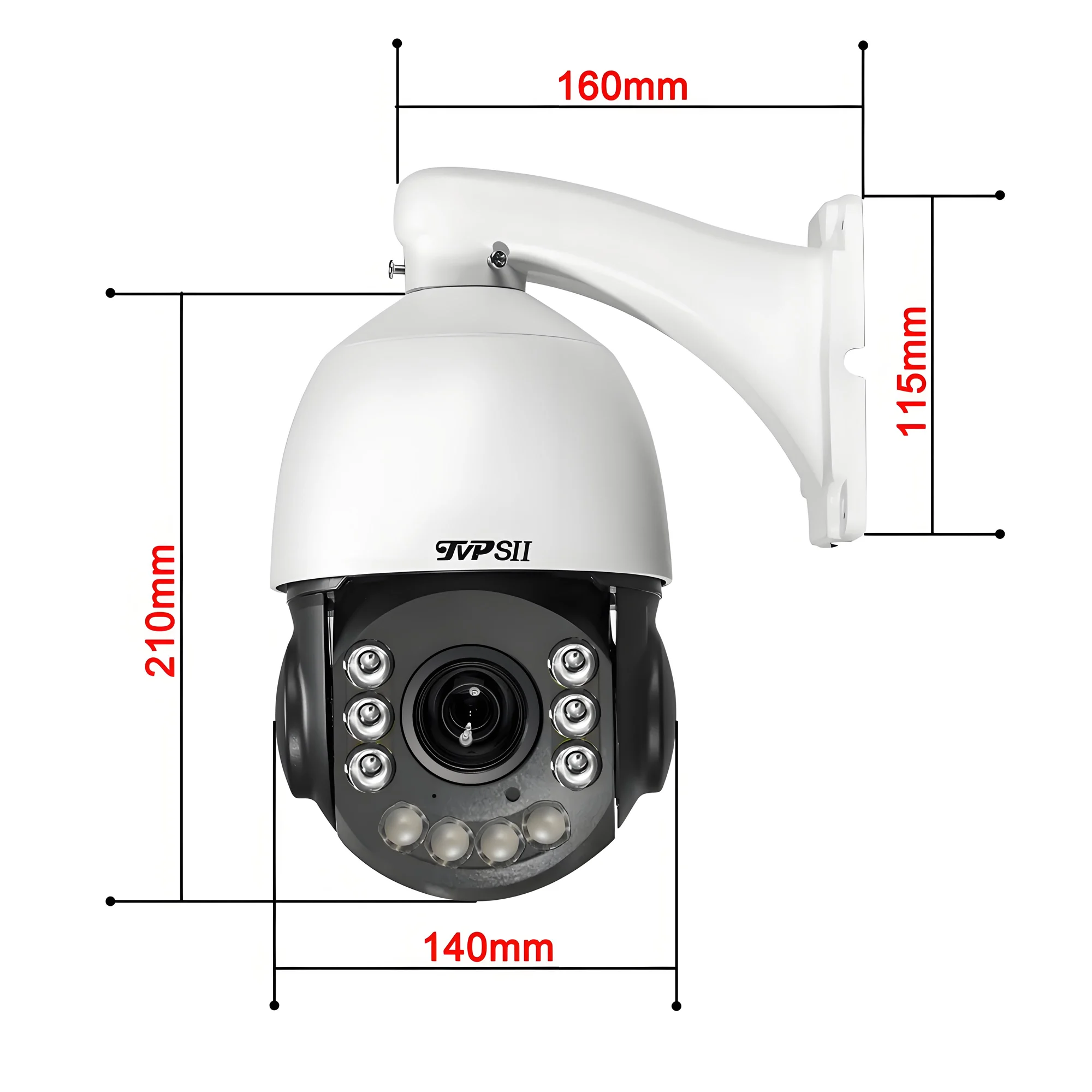Laser Infrarot Max.512G Auto Tracking 8 MP 4K 54X optischer Zoom 360 °   Audio Outdoor ONVIF POE PTZ IP-Überwachungs-Speed-Doom-Kamera