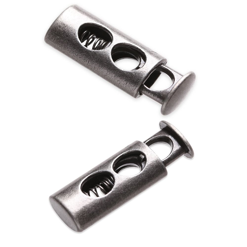 10 stücke 4 Farben Bekleidung Näh zubehör DIY Metall klemme Stopper Schnur Doppel loch Stopper Lock Toggle