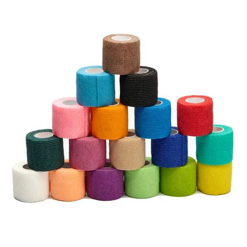 Vendaje elástico autoadhesivo de 5cm x 4,5 m, cinta de protección de seguridad, Kits de primeros auxilios impermeables, vendaje para viajes y deportes al aire libre