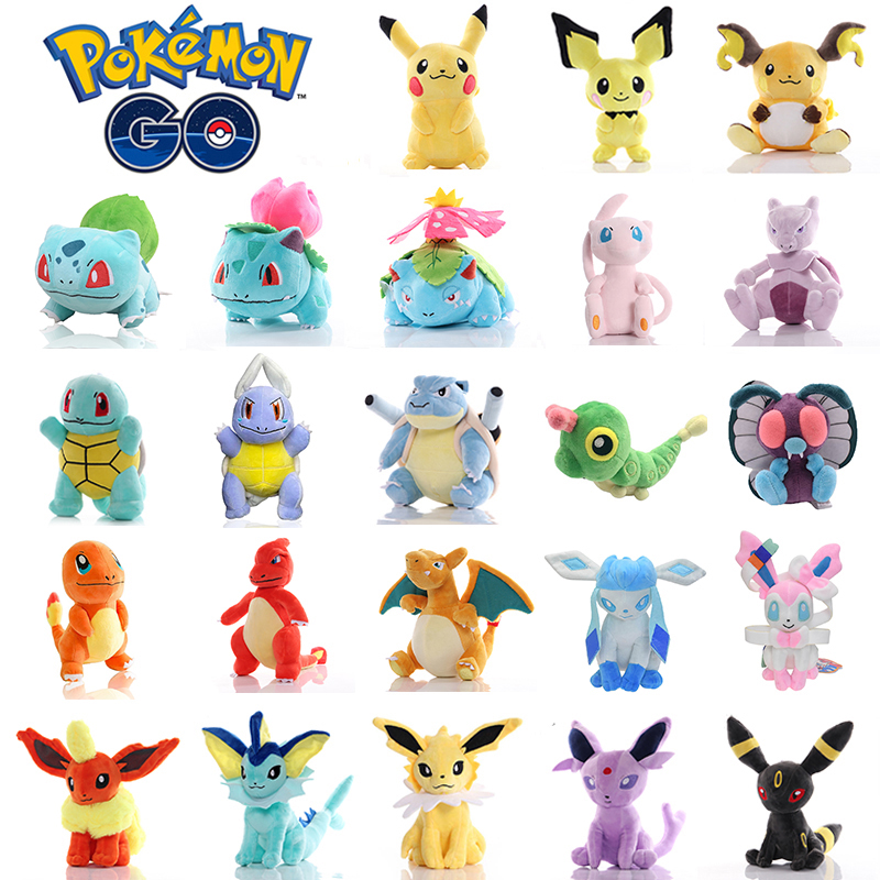 20cm dibujos animados Blastoise Pikachu Charizard peluche Anime Diglett Flareon Vaporeon Eevee Plushie lindo Pokemon muñeca niños regalo de Navidad