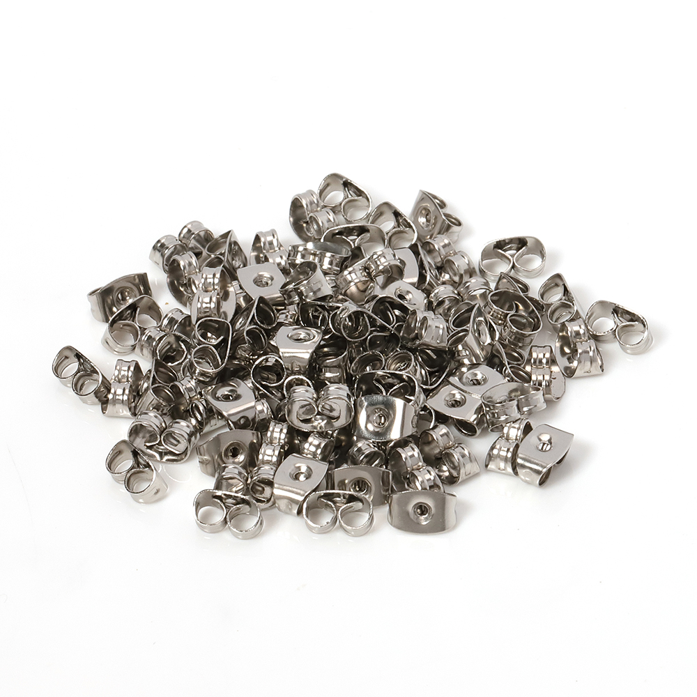 100Pcs 3/4/5/6/8/10/12mm anting baja tahan karat dasar kosong kancing telinga Pin Post Cabochon pengaturan untuk DIY membuat perhiasan temuan