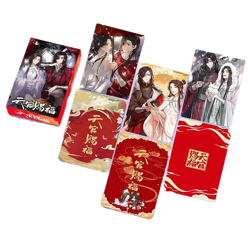 55 ชิ้น/เซ็ตสวรรค์อย่างเป็นทางการ's Blessing เลเซอร์การ์ด LOMO Tian Guan Ci Fu Xie Lian, hua Cheng 3 นิ้ว HD Photocard แฟนของขวัญ