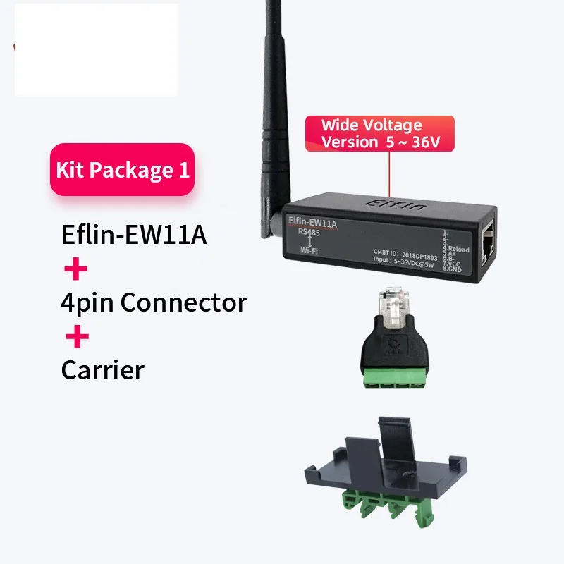 Dispositivos de rede sem fio EW11A Modbus TPC RJ45 RS485 para servidor serial WIFI DTU