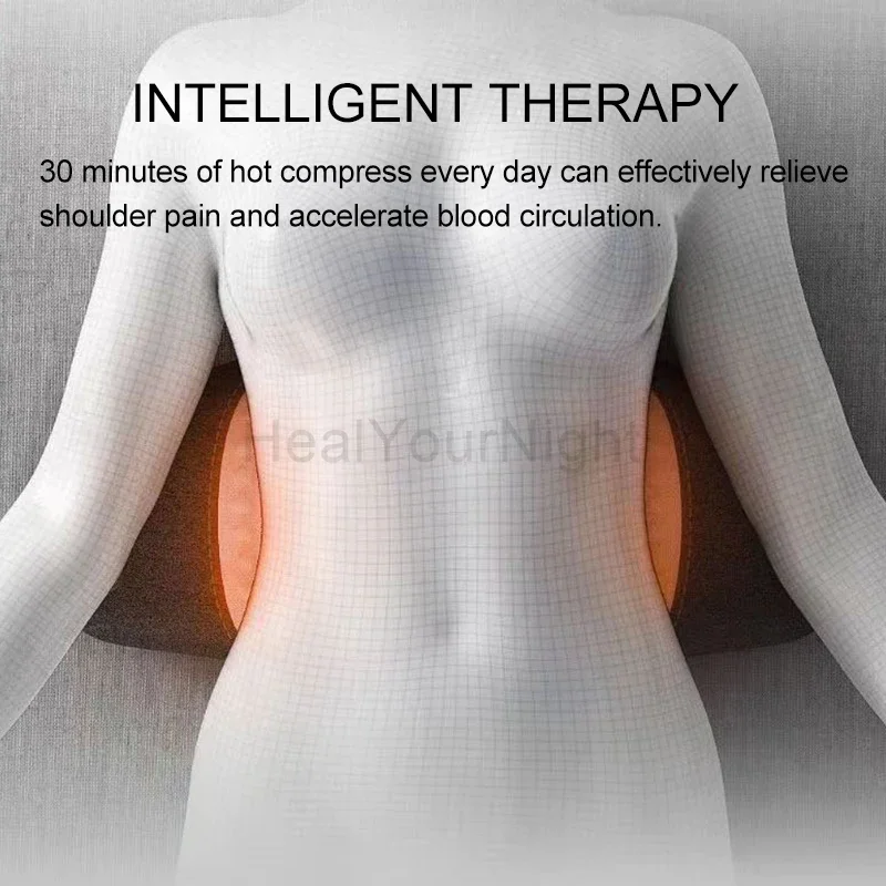 Multifunctional Electric Heating Massage Lumbar Pillow Waist Protcetion Relax Cushion Ergonomically Designed Waist Support Pad