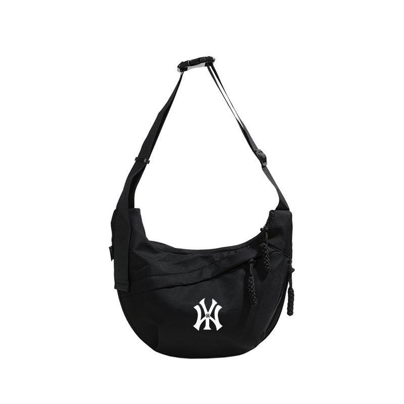 NY&NB Trendy Brand Collaborative Student Sports Single Shoulder Bag Casual Canvas Material Zipper Closure Soft Nylon Fabric