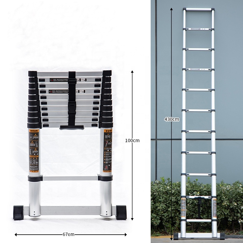 Escada de alumínio personalizada telescópica extensível max 5.8m preço da escada de alumínio