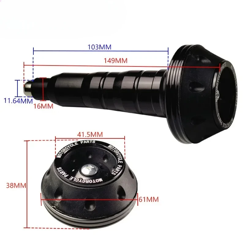 ユニバーサルバイクフレームスライダー,バイク衝突防止プロテクターロッド,m10プロテクター,10mm, 1個