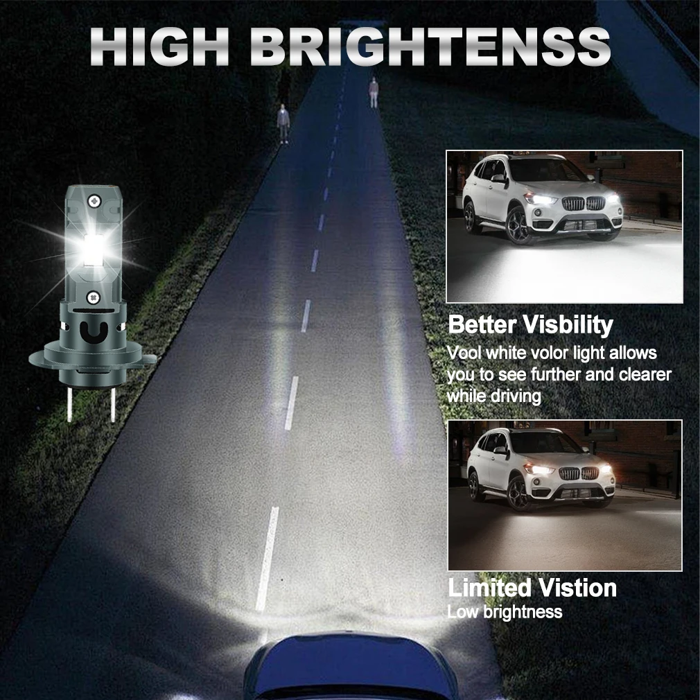 XSTORM H7 LED-licht 20000LM 120 W H11 H4 LED-koplamp Canbus 9005 9006 Autolampen Autokoplamp Mistlamp Turbolicht 6500 K