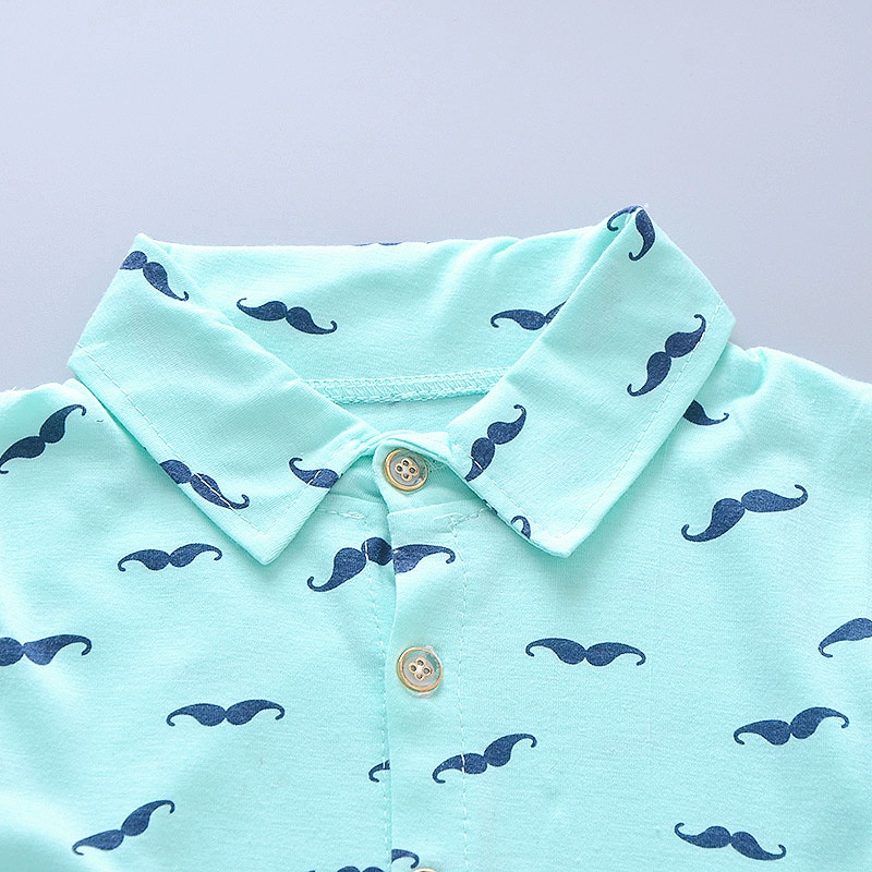 Costume d'été pour garçon, chemise imprimée à manches courtes + Short, en coton, vêtements mignons pour bébé, nouvelle collection