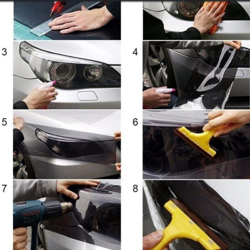 Película protectora para faros, pegatina de película de vinilo, película de luz trasera para faros de coche, tinte de hoja de vinilo, pegatina Universal Multicolor