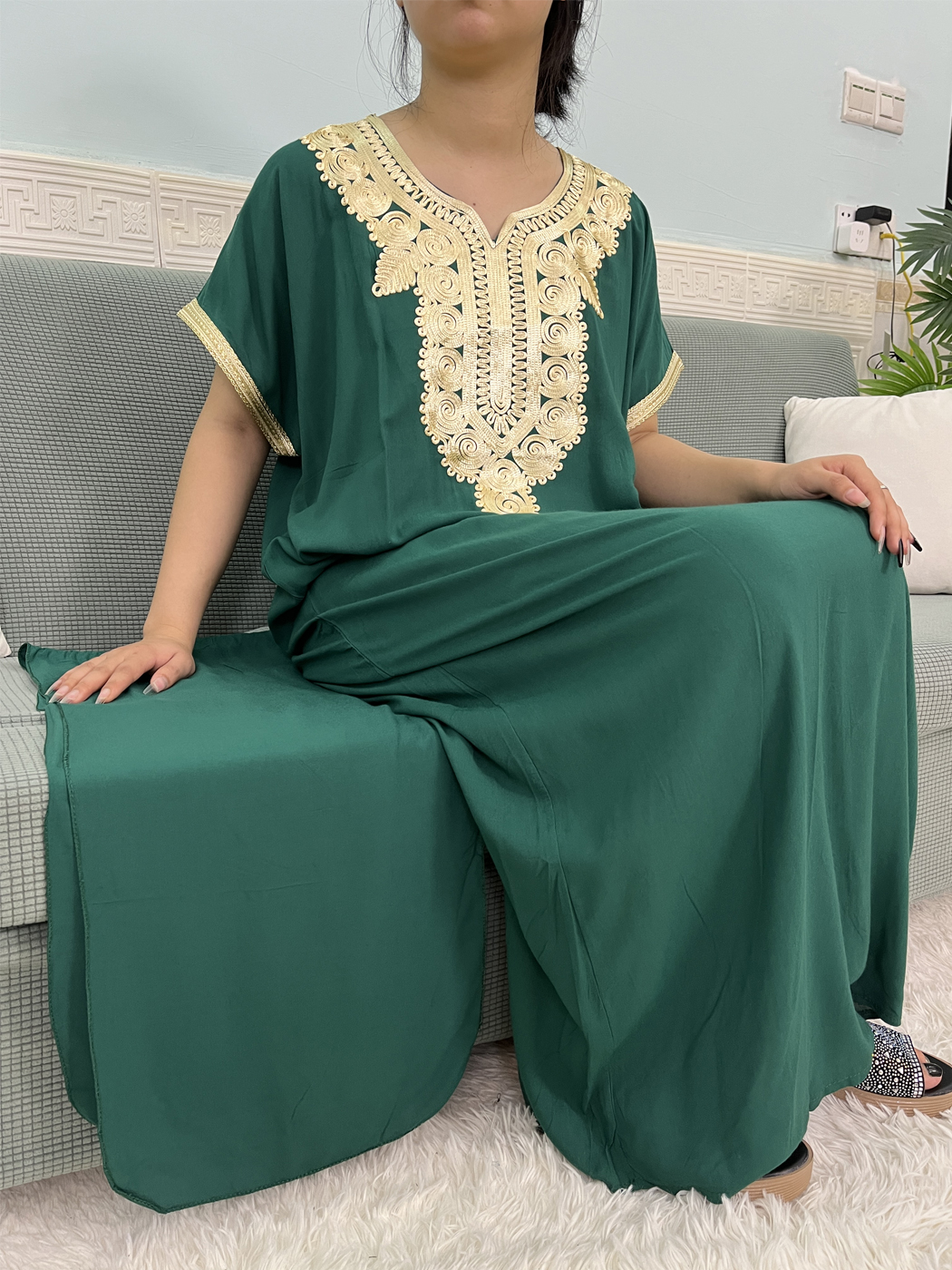 Muçulmano puro abayas para mulheres dubai algodão apliques solto ajuste femme robe turquia islam vestidos tradicionais com lenço turbante