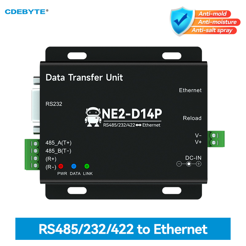 Rs485/rs232/rs422 zum seriellen Ethernet-Server DC8-28V modbus tcp rtu mqtt cdebyte NE2-D14P bei Kommando leistung und Signal isolation