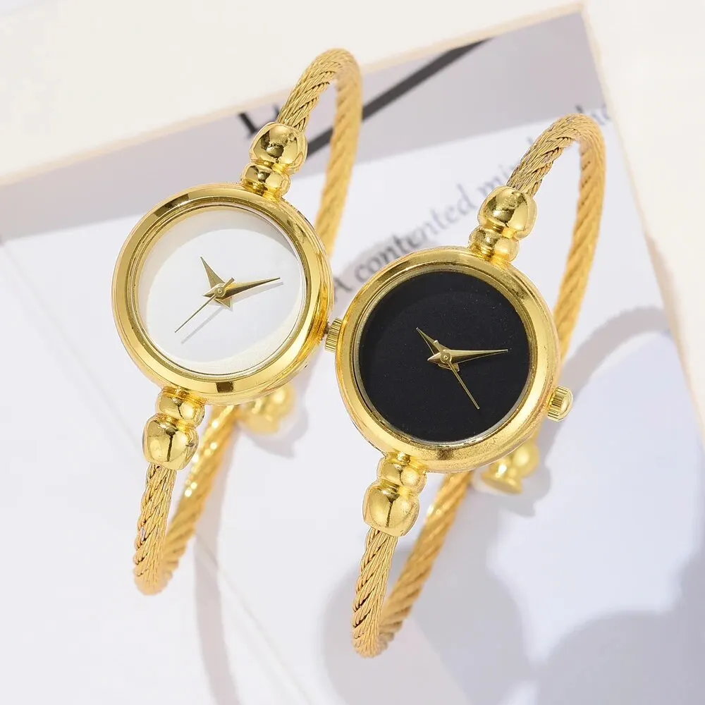 2 sztuki modny luksusowy damski zegarek złoty piękny damski zegarek z paskiem na bransoletkę Montre Femme zegarek damski damski zegarek Relojes