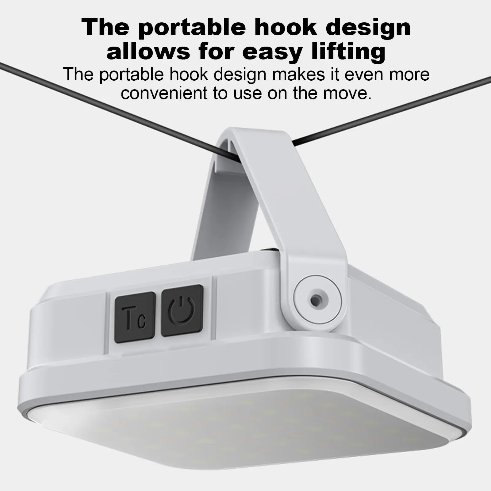 Illuminazione di emergenza Lampada da campeggio solare Tenda da esterno portatile Lampada a sospensione a LED ricaricabile SMD con display digitale