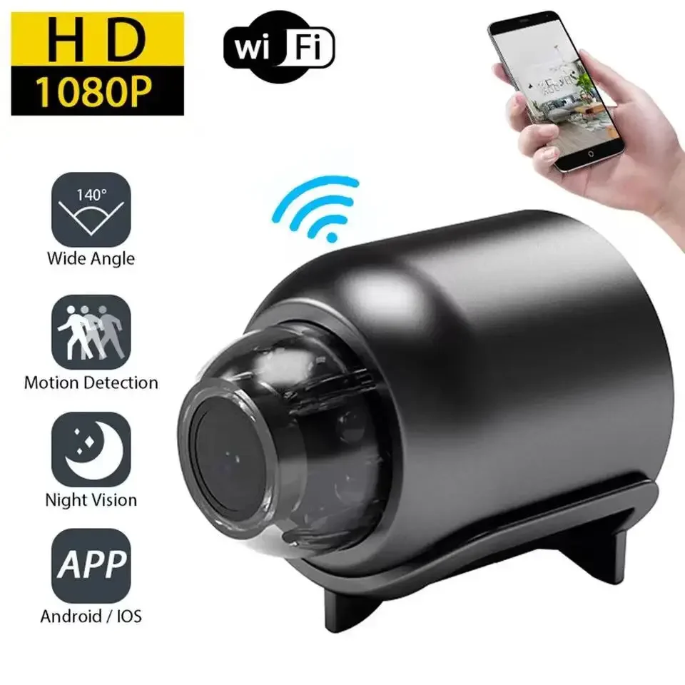 Mini kamera WiFi 1080P z noktowizorem HD, zdalne monitorowanie Home X5 dla dzieci, zwierząt domowych i bezpieczeństwa - idealny prezent