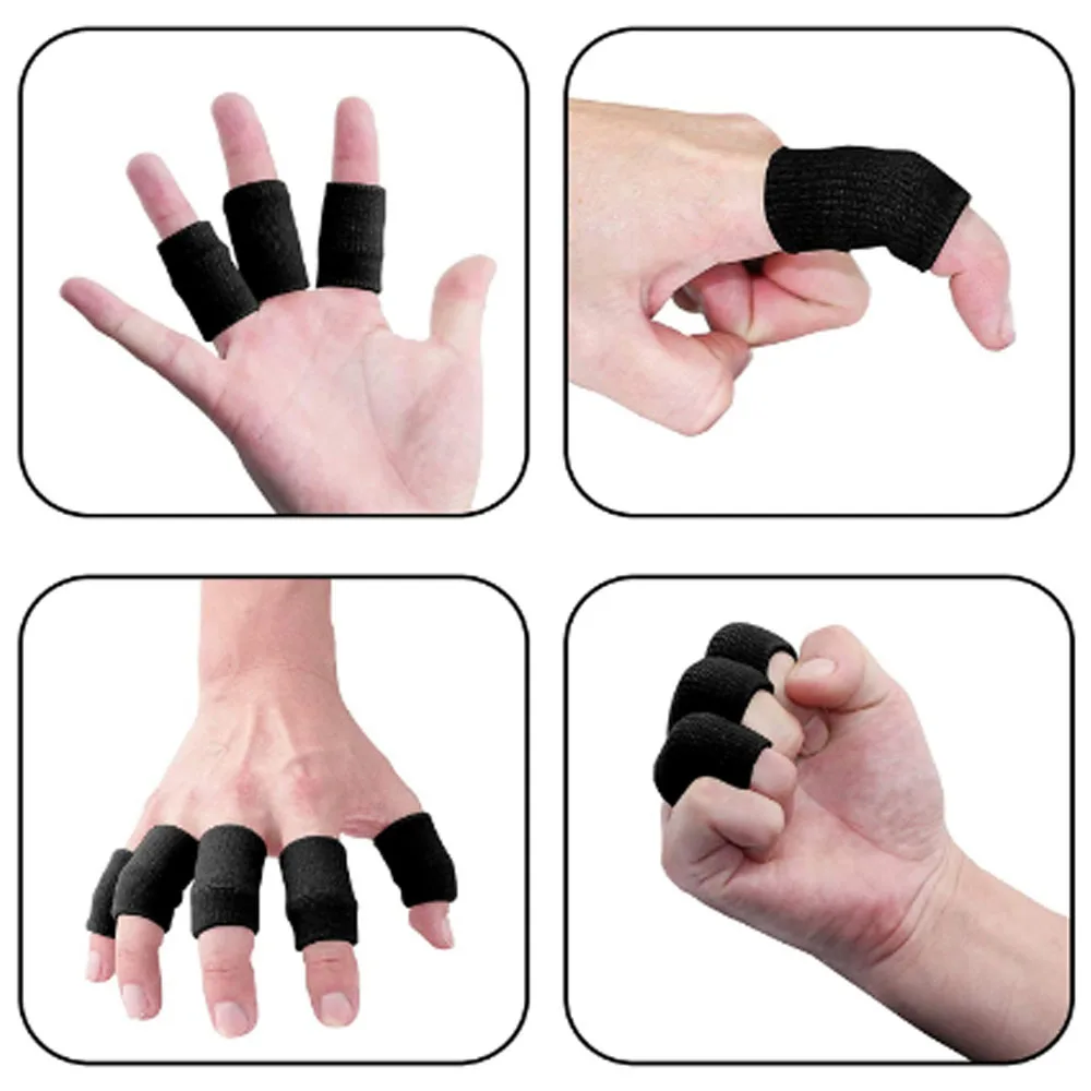 10 pezzi comodi tutore per dito stecca manica supporto per pollice protezione stabilizzatori elastici e traspiranti per il golf